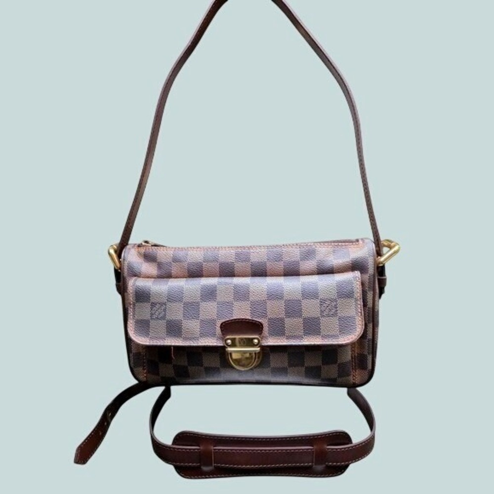 Louis Vuitton Ravello GM Damier Ebene Brown 2-Way Shoulder Bag Crossbody VI3067